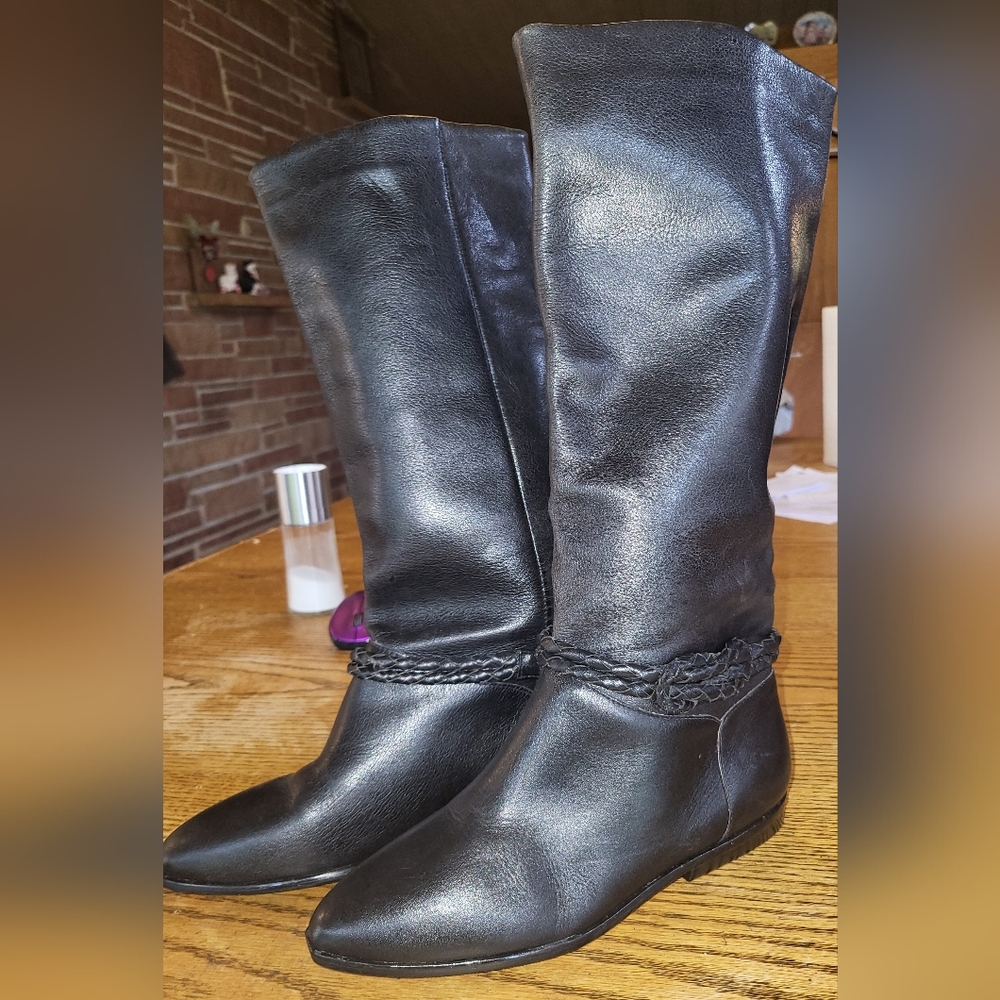 Unkown Brand NWOT Made In Brazil Black Leather Western Style Boots